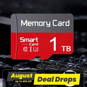 1TB Micro SD Memory Card with Adapter, Smart Card, Universal Memory Card for Digital Camera, Phone, Tablet, Drone, GPS, PAD, Camera, Teenage Boy Gifts, Microsd Memory Card, Storage Expansion Card