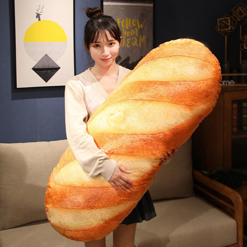 French Bread Plush Pillow - Soft Plush Stuffed Food Decor - Cute Sleeping Companion 0