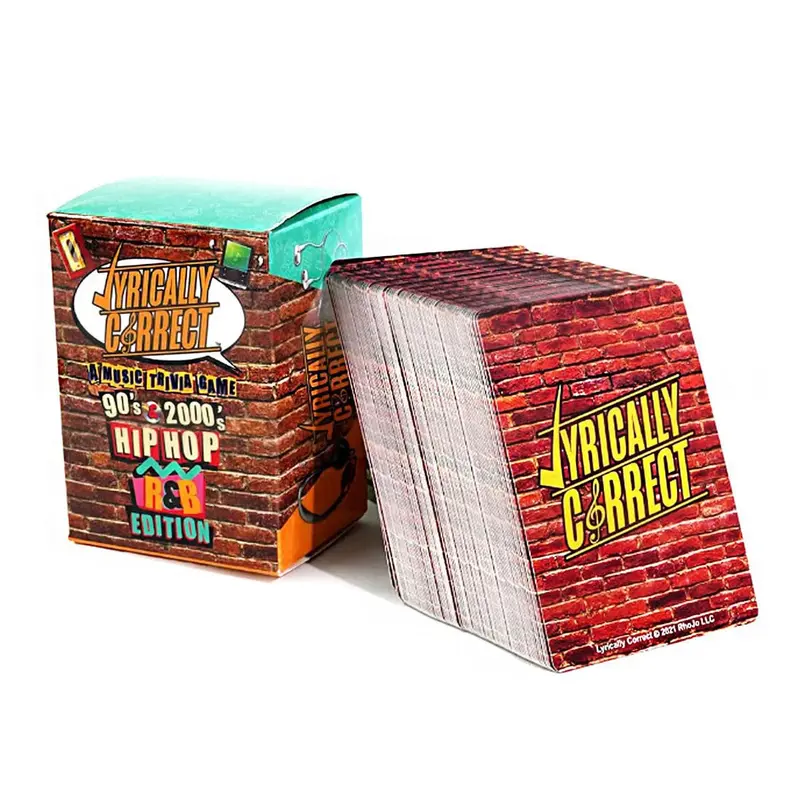 Lyrically Correct 90's &2000's Hip Hop& R&B Music Trivia Card Game for Friends+ card  catching  game pilescard  game board  games 7