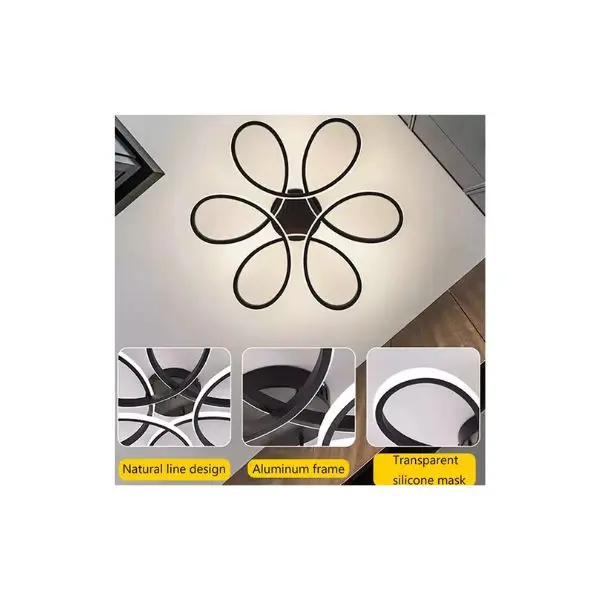 Modern LED Ceiling Light Chandelier | Dimmable Flush Mount Lamp | Contemporary Lighting for Living Room, Bedroom, Dining Room | Adjustable Brightness | Energy-Saving LED Fixture | Stylish Home Decor | Warm & Cool White Options | UK Stock 3