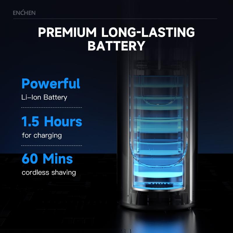 Product Introduction of Electric Shaver, Hair Trimmers & Clippers, 3 Flexible Blades Waterproof ,Type C, Smart Travel Lock, Shave Wet or Dry, Multi-Funtional Display 8