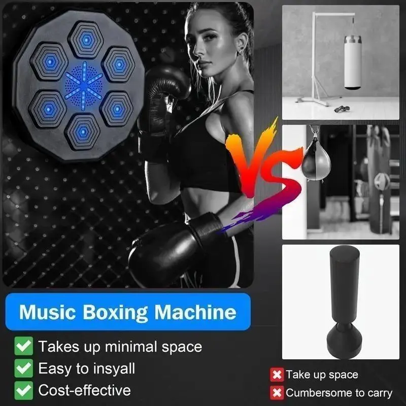 Smart Music Boxing Machine, Scoreboard Electronic Body Boxing Trainer, Fitness Boxing Machine, Indoor Fitness Equipment, Chrismats Gifts 8