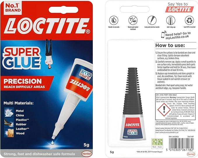 Precision, Strong All Purpose Liquid Adhesive for Accurate Repairs, Instant Super Glue for Various Materials, Clear Glue, 5g 3