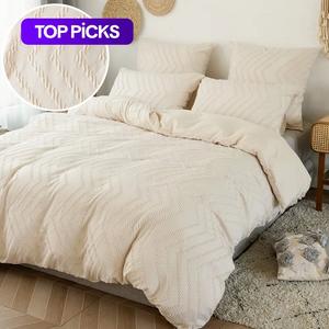 Soft Comfortable Bedding Set, 3 Counts/set Including 1 Count Wavy Print Duvet Cover & 2 Counts Pillowcases without Filler, Modern-Style Bed Sheet Bed Linen Bedding Set for Home Bedroom Soft Bedding Sets #TOP PICKS