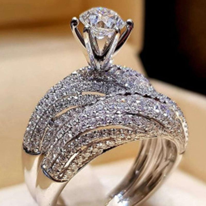 Product Introduction of engagement ring set for women, popular proposal jewelry set for men, suitable for daily wear valentine's day gift 0