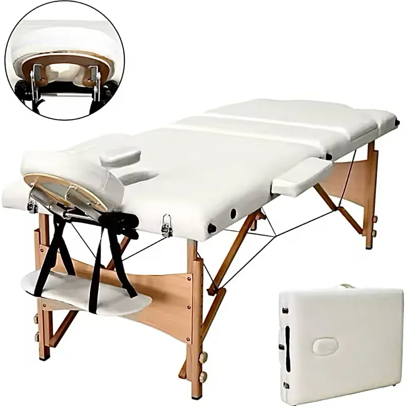 Massage Bed Treatment bed with Adjustable Height for Aesthetics Facials  - Easily Foldable - Comfortable Durable 1