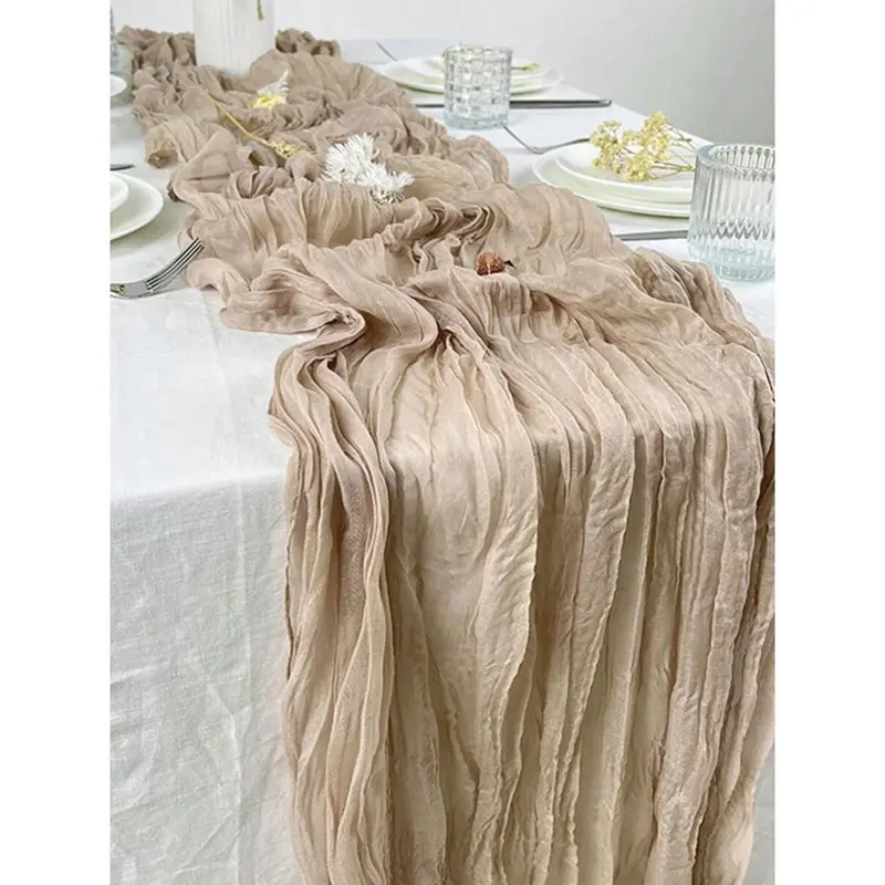 1pc Solid Color Bohemian Style Table Runner/Tablecloth For Wedding/Party/Decoration, Mother's Day/Home/Scene Decor 1