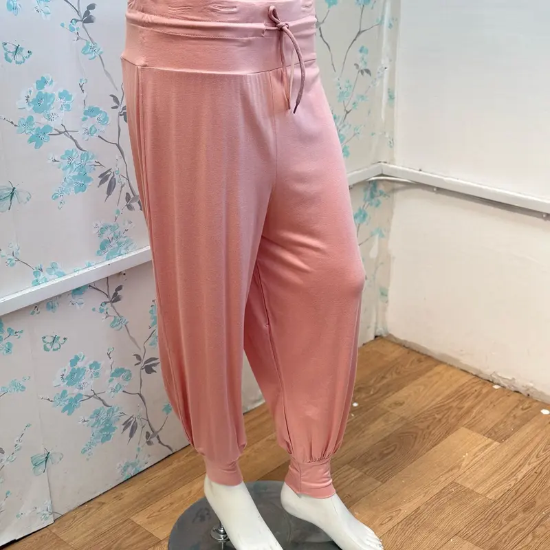 Turkish Latest Trending Cuff Cotton Harem Trouser - Soft, Modest, Lastic & Darwstring, Black/Khaki/Brown/Dusty Pink/White, S/M/L/XL - Fit, Pants 3