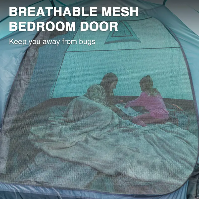 3-4 Man Tent with Porch, Camping Tent for 3 to 4 Persons with Sewn-in Groundsheet, 4000mm Waterproof Family Tent with Bedroom, Lightweight Dome Tent for Outdoor Garden Backpacking Hiking[60%OFF] 0