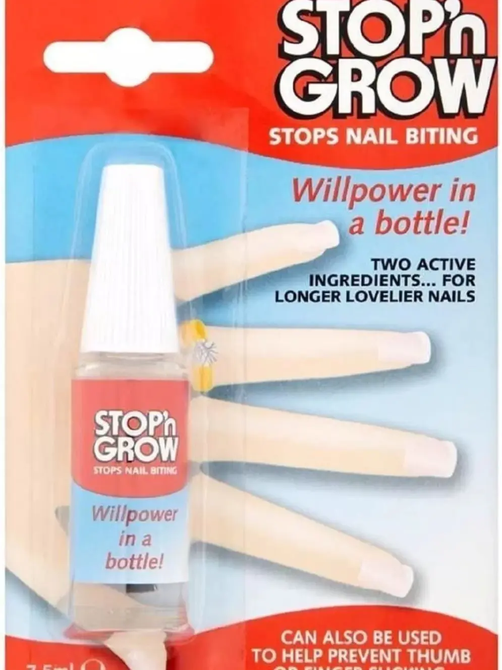 Stop n Grow - Stops Nail Biting - 7.5ml and Prevent thumb or finger Sucking