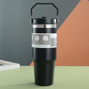 Large Capacity Stainless Steel Insulated Cup, Portable Handle Design Water Bottle, Sports Water Bottle for Outdoor Sports