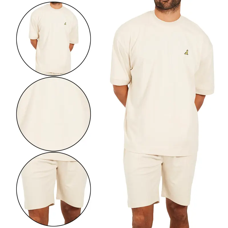 Brave Soul Mens 2 Piece Short Set Sleeve Crew Neck T-Shirt Stretch Top Bottom Gym Fitness Lounge Holiday Outfit Menswear S-XXL 4