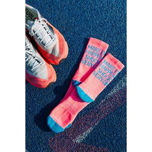 RUNNING SOCKS "MAKE IT HAPPEN, SHOCK EVERYONE" - PINK Womenswear Fitness