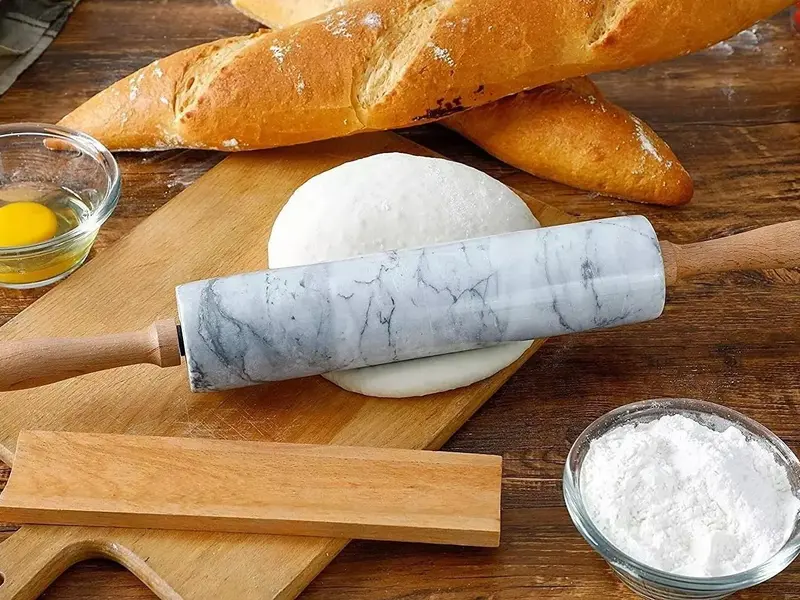 Professional Non-Stick Marble Rolling Pin for Baking - Luxury Solid Rolling Pin - Utensils, Bakeware 1
