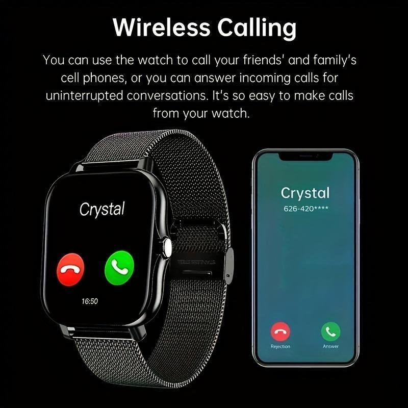 Product Introduction of The New Full Touch High-Definition Men'S And Women'S Sports Smartwatch Features Wireless Dialing, Answering Calls, Motion Tracking, Photography, And Music Control. The Stylish Smartwatch Is Compatible with Android And Iphone, It'S a Gift for Men And Women 5
