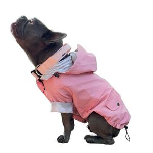 Wooffings Dog Raincoat with Hood and Faux Pocket Design - 4 Colours
