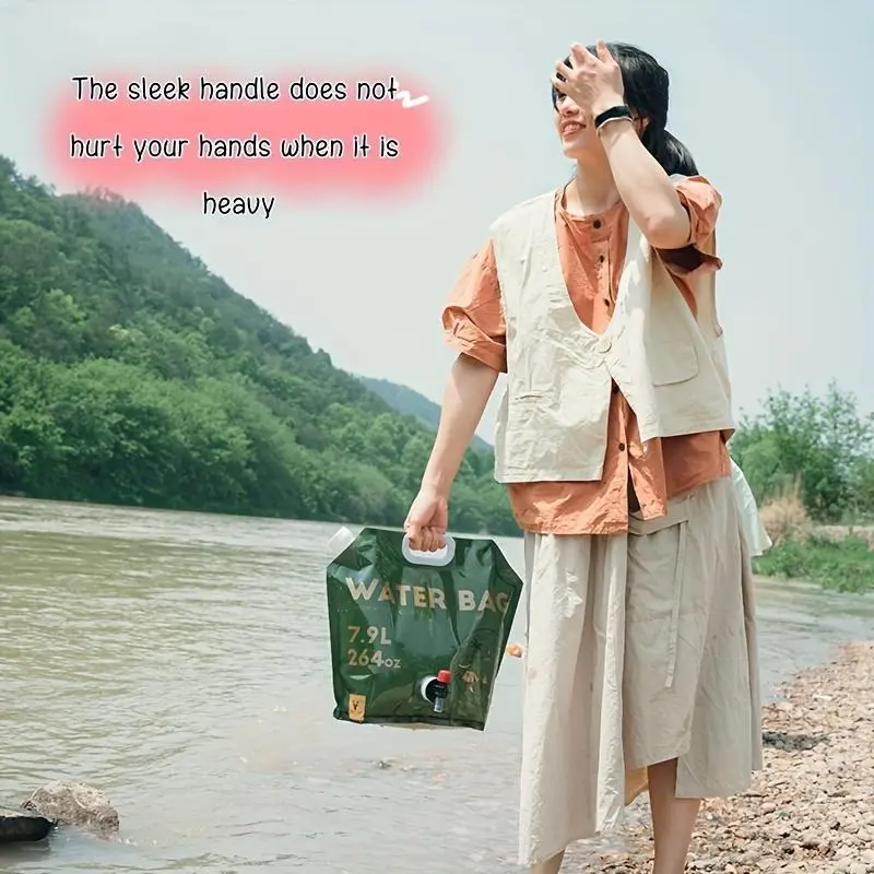 Outdoor Portable Folding Water Bag, Plastic Soft Water Storage Bladder For Mountaineering And Camping, Large-capacity Water Storage Bag For Buckets 5