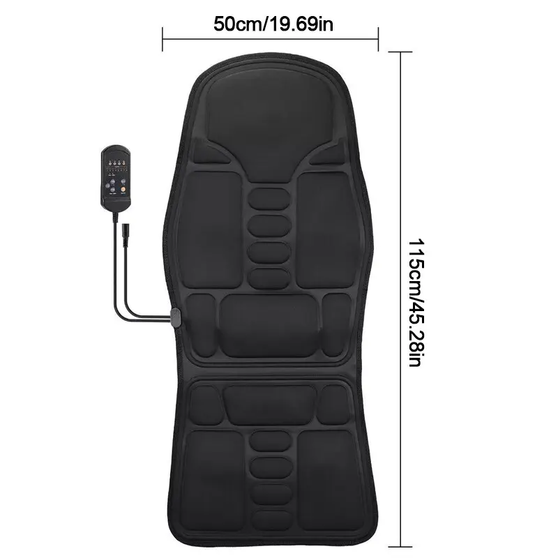 8 Modes Massage Cushion Full Back Car Chair-Seat Pad Mat Neck Heat Massager UK 8