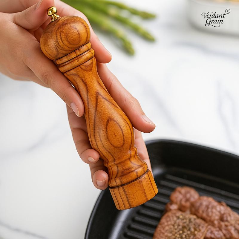 Kitchen Pepper Grinder, Wooden Handle Manual Salt Grinder, Kitchen Seasoning Utensils, Kitchen Accessories 3