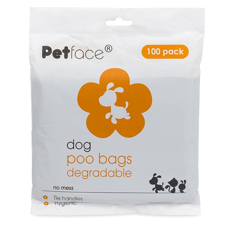 Petface No Mess Degradable Poop Bags With Tie Handles (Pack of 100) 0