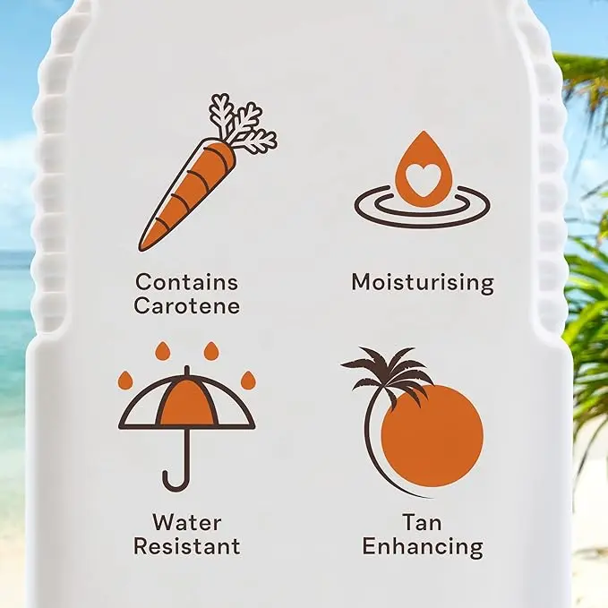 Malibu Sun Bronzing Fast Tanning Body Butter with Beta Carotene, Tropical Coconut Fragrance, 300ml - Deep Tan Accelerator, Water Resistant Moisturizer - Comfort 3