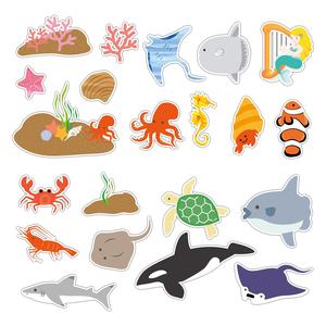 Sea Life Pattern Sticker, 1/3/10 Packs Marine Life Themed Sticker, Decorative Sticker for Water Bottle, Laptop, Phone Case, Scrapbooking, Journal Making