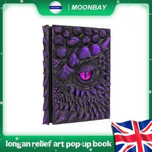 3D Dragon Eye Embossed Journal,Resin Engraving Notebook,Dnd notebook for Dragon Lovers ,100 Sheets Blank Paper,Hardcover Travel Notepad for Writing,Sketchbook,school supplies,office supplies,Collection,Gift A5 (7.3" x 5.1") (Silvery)