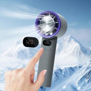 Handheld Turbo Fan, 120-Speeds Adjustable Rechargeable Mini USB Portable Fan, Digital Display Handheld Fan for Outdoor Travel Beach, Multipurpose Fan, Air Cooling Fan, Open Fan, Energy Saving Fan