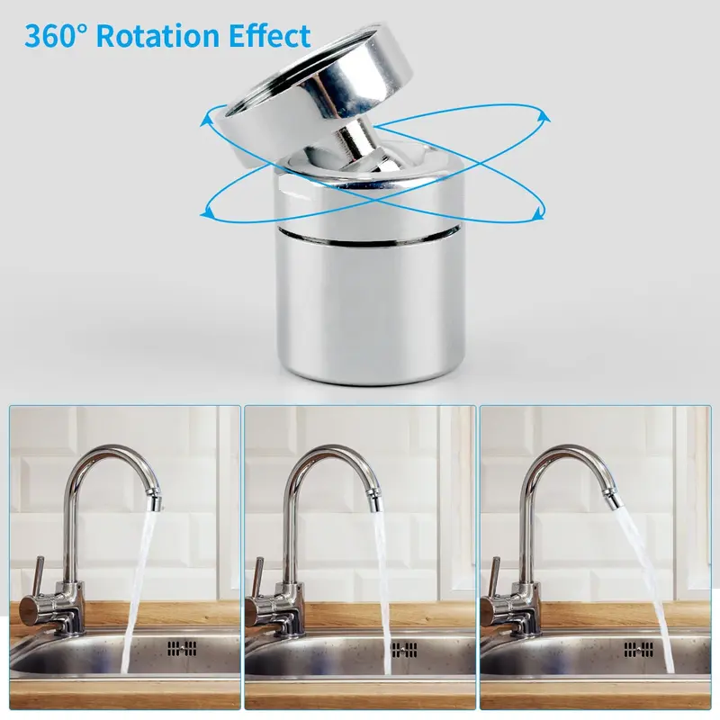 Kitchen Tap Head Water Saving Faucet Extender Sprayer Sink Spray Aerator Set 5