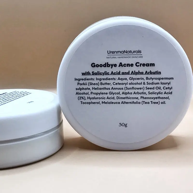 Goodbye Acne Cream with Shea Butter, Tea Tree Oil, and Salicylic Acid - Nourishing