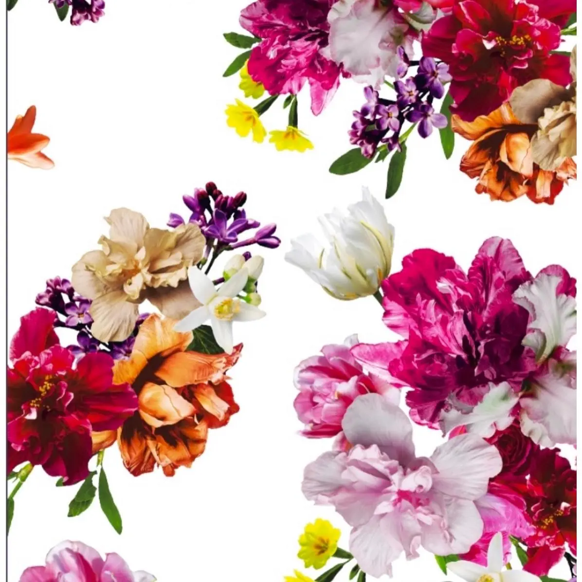 FS1216 Floral Bouquet Print Scuba Stretch Knit Fabric