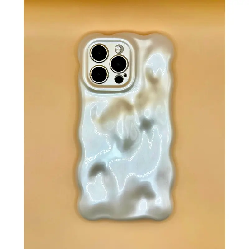 3D Bubble Bliss Pearly White Phone Case 1