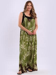 Findfashion Floral Print Oversized Cotton Jumpsuit For Ladies