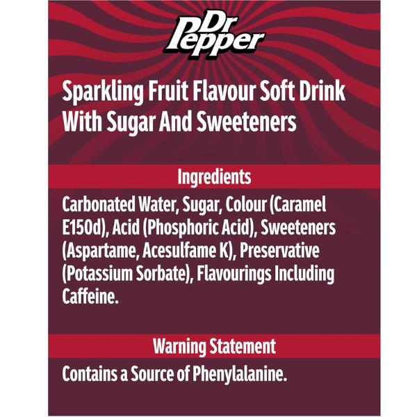 Dr Pepper Fizzy Drink 8 Pack – Bold Sparkling Fruit Flavour, 330ml Cans for Chilled Refreshment Anytime 5