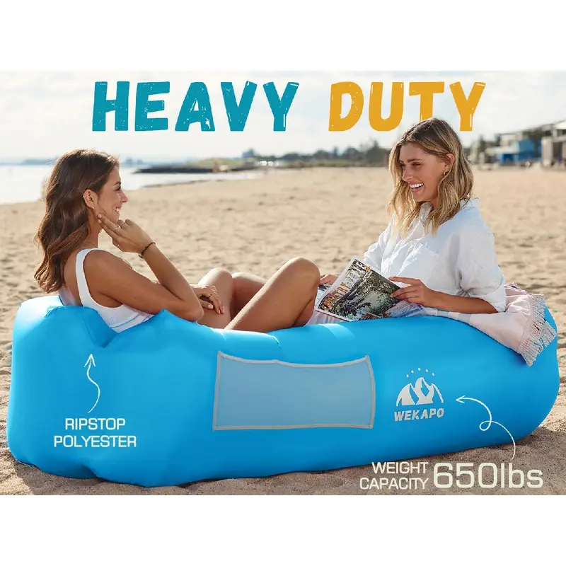 2025-New Inflatable Lounger Air Sofa Hammock-Portable,Water Proof& Anti-Air Leaking Design-Ideal Couch for Backyard Lakeside Beach Traveling Camping Picnics & Music Festivals 3