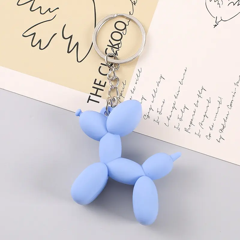 1pcs New bubble dog accessories keychain balloon dog key ring pendant 5