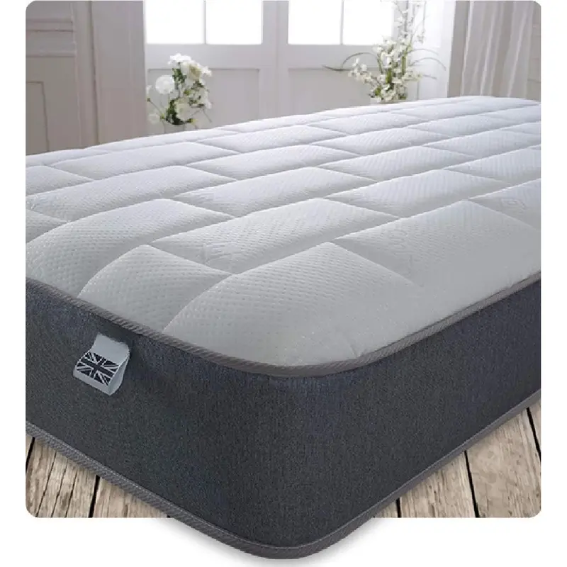 Large Brick Hybrid Spring and Memory Foam Mattress.Budget-Friendly with Elegant Grey Design, Soft Firmness, 7.5 Inch Deep European Single Mattress (90x200x19cm) 3