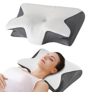 Memory Foam Neck Pillow, 1 Count Comfortable Neck Pillow, Essential Supplies for Home, Travel, Dormitory, Bedroom, Soft Memory Foam