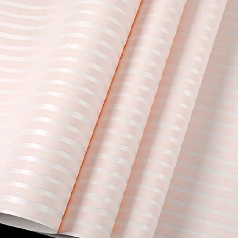 Modern Pink Metallic Stripes Textured Non-Woven Wallpaper Girls Bedroom UK 5