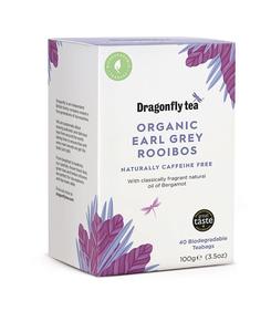 Organically grown rooibos tea (95%), natural Bergamot flavour, natural oil of Bergamot.