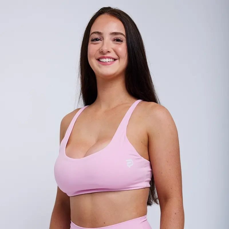 Women's Pink Premium Performance Gym Bra for High-Impact Activities