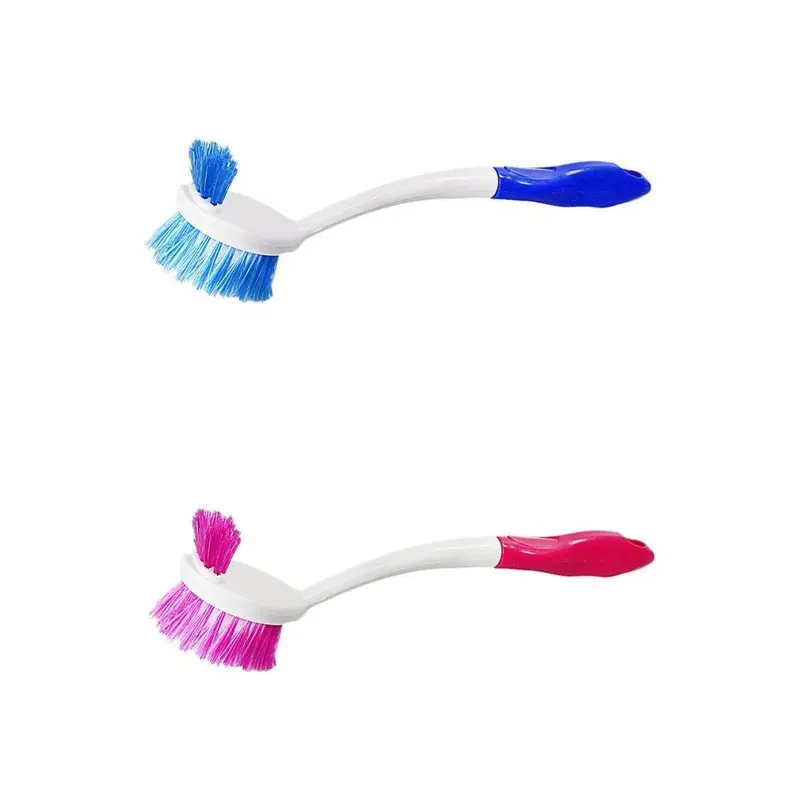 Plastic Double Sided Cleaning Washing Up Scrubbing Dish Brush 28 cm Assorted Colours 4025 (Parcel Rate) Lightweight Utensils 0