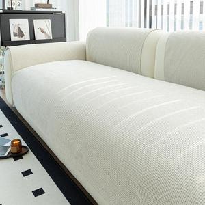 Solid Color Sofa Cover, 1 Count Dustproof Sofa Cushion Cover, Sofa Protector for Home Living Room Decor, Home Decor Supplies, Soft Sofa Protector, Elastic Sofa Slipcover