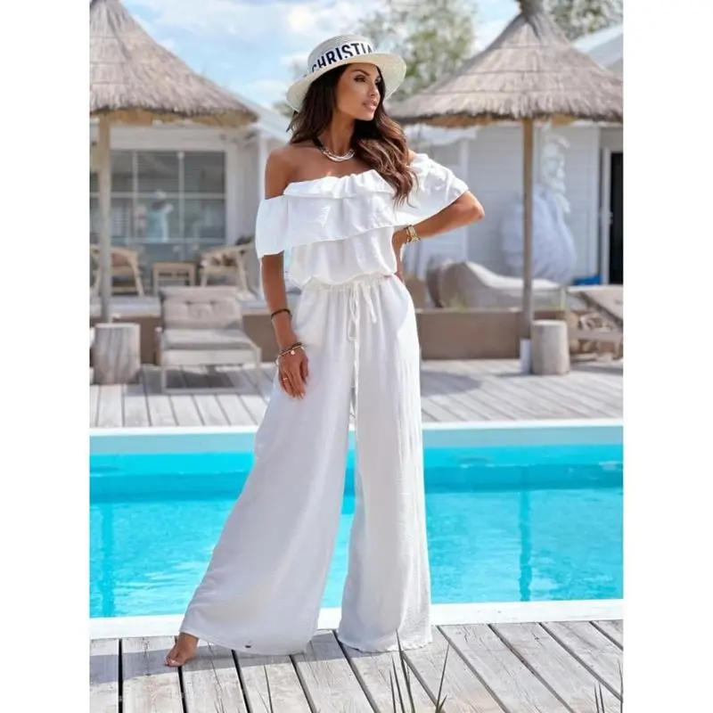 VIRGO BOUTIQUEcoley - frill rara elasticated two pocket jumpsuit 3