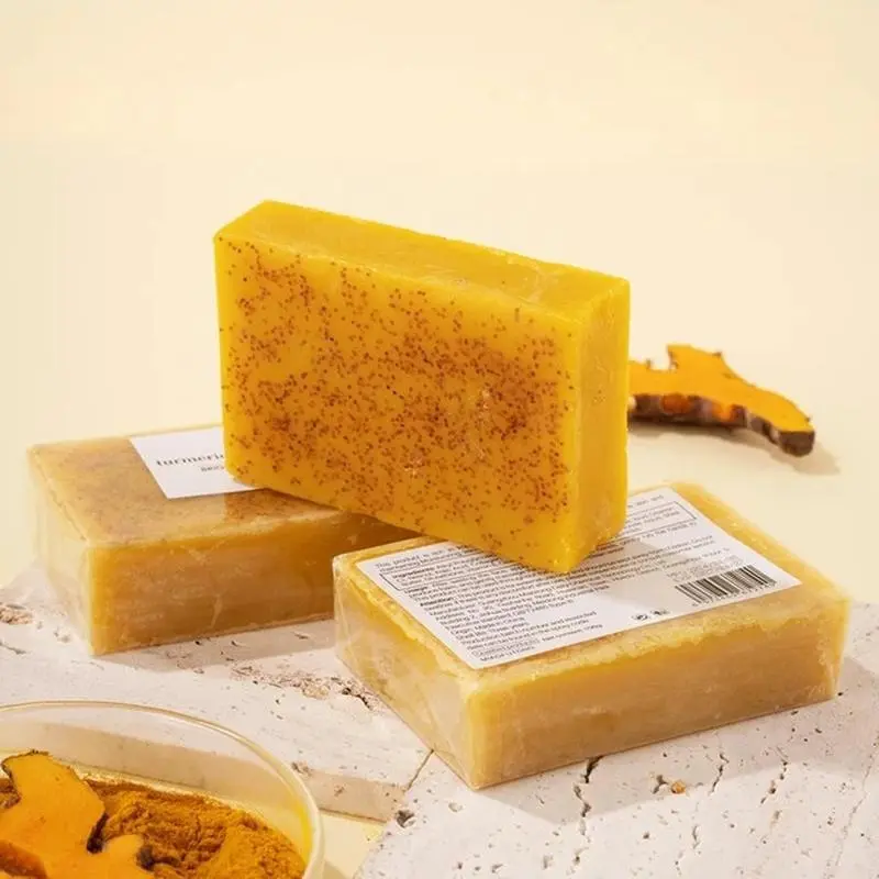 5PCS Turmeric & Kojic Acid Soap - Handmade Brightening Soap with Lemom,Turmeric and Kojic acid,Suitable for Body Wash,Body Care,Cleanser skincare 6