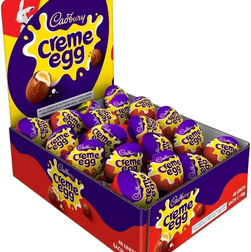 Cadbury Creme Eggs Pack of 48 x 40g - Perfect for Easter Hunt, Easter Eggs, and Chocolate Eggs Bulk Chocolate - Dessert, Snack