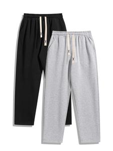 Men's Solid Color Straight Leg Pants, Casual Comfy Breathable Plain Trousers for Summer, Men's Bottoms for Daily Wear, Clothing