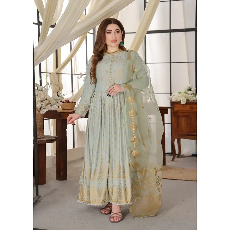 HK245 Gavinchi -Mint Readymade Mother & Daughter Dress 1