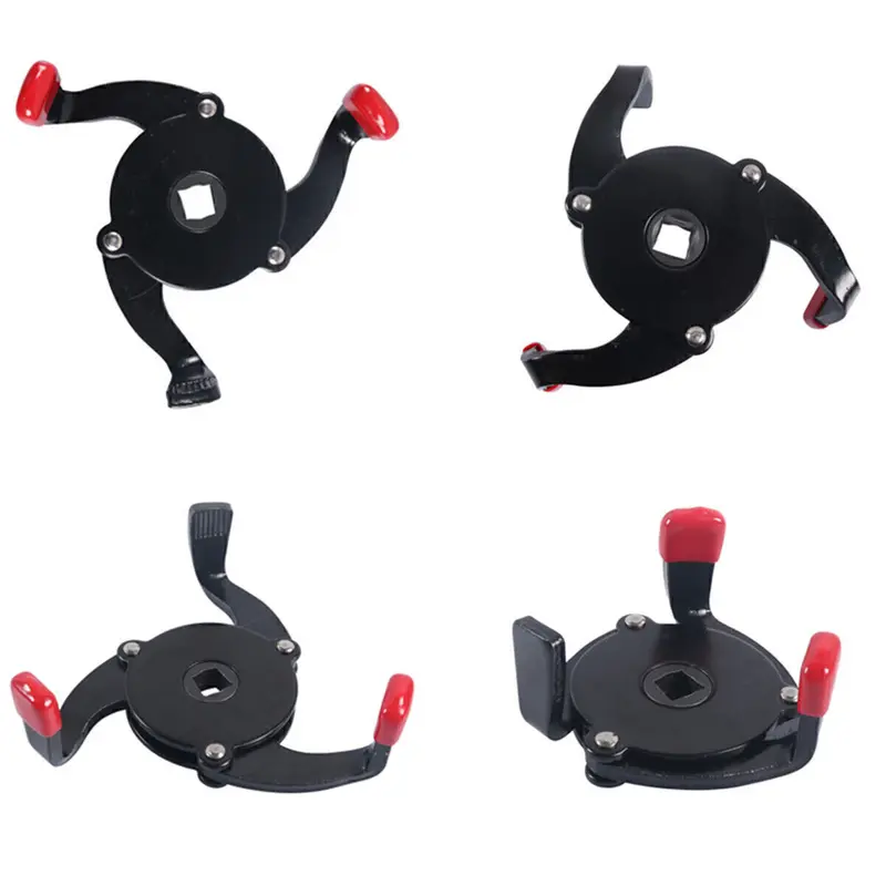 Oil Filter Wrench 3Jaw Adjustable Car Oil Filter Removal Tool Non-slip Universal 2