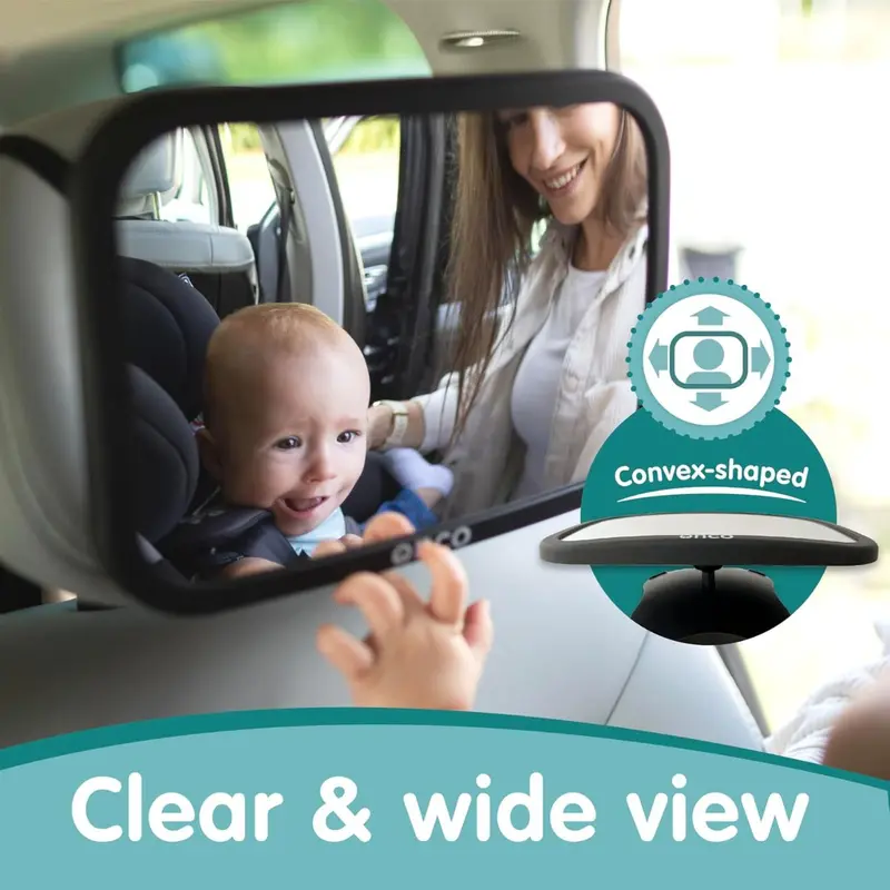 Baby Car Mirror for Back Seat – Shatterproof Rear View Mirror for Infant Safety – Adjustable Wide Angle View for Rear Facing Car Seats – Crash-Tested Newborn Essentials – Easy Installation for Babies, Toddlers, Kids, and Pet Monitoring, Baby Essentials 3